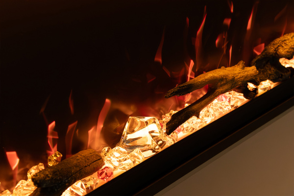 Линейный биокамин Mercury 74 LED RF